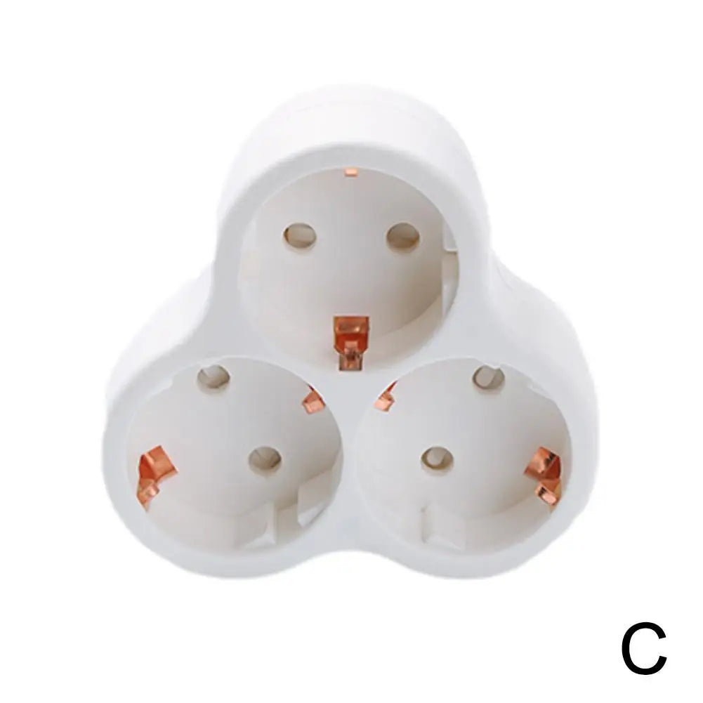 European Type Conversion Plug 1 To 2/3/4 Way EU Germany Standard Power Adapter Socket 16A 250V Travel Charging Adapter