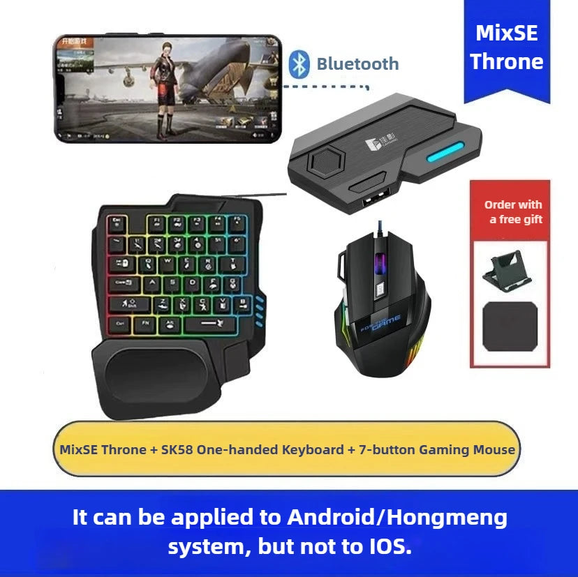 Mix SE Wireless Game Controller Mobile Game Mouse and Keyboard Adapter Converter for PUBG For IOS & Android Mobile Games