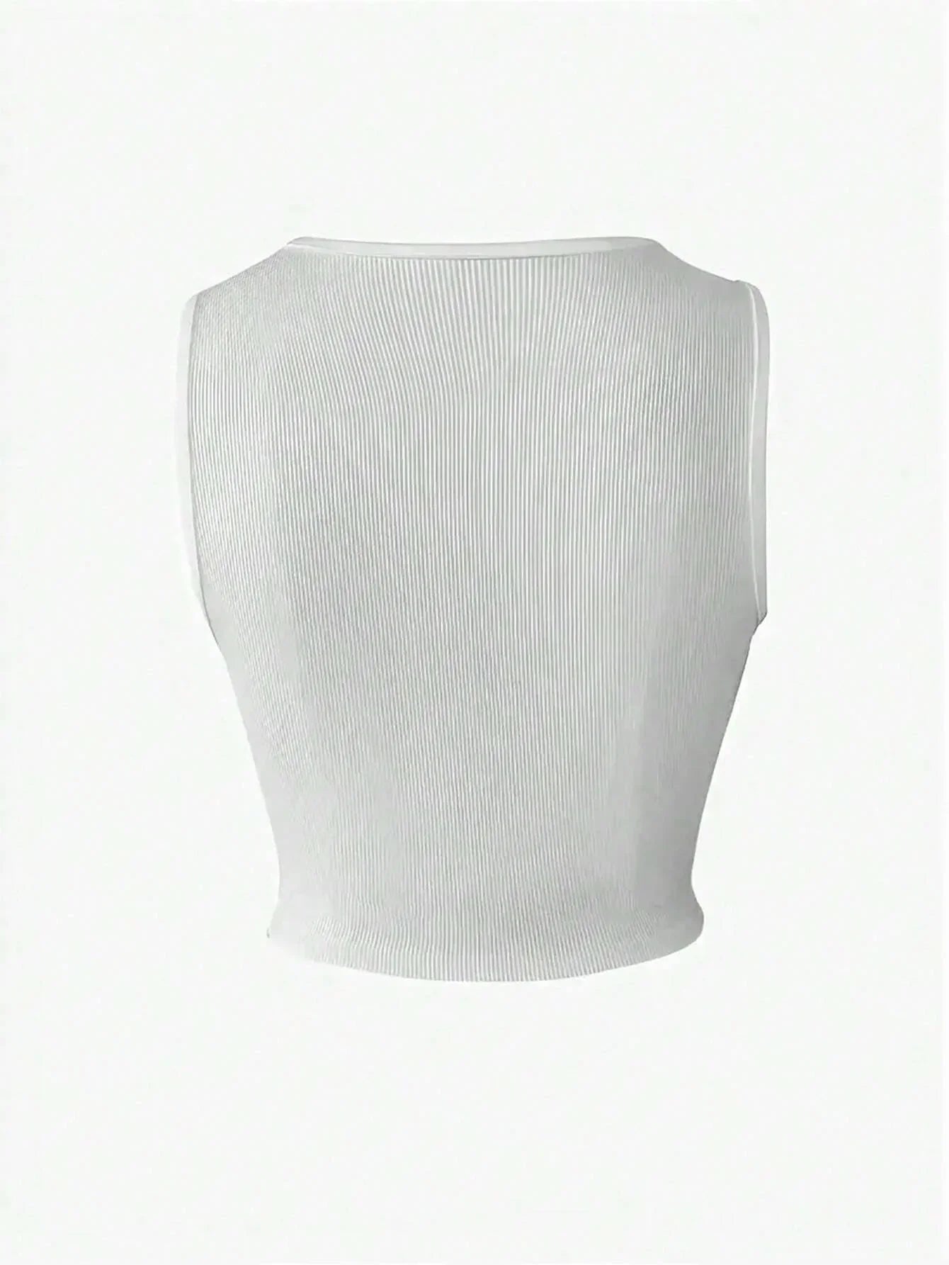 Sexy Letter Printed U Neck Tank tops