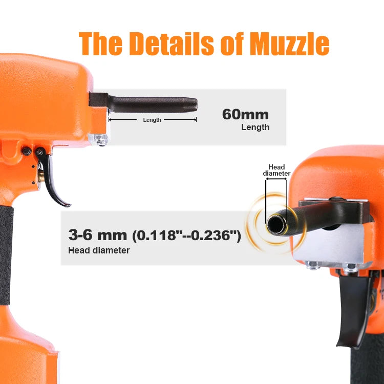 KT50 Pneumatic Nails Puller, Professional Heavy Duty Air Punch Nailer,1/4 Inch NPT Air Inlet Air Power Nail Remover, Denailer Re