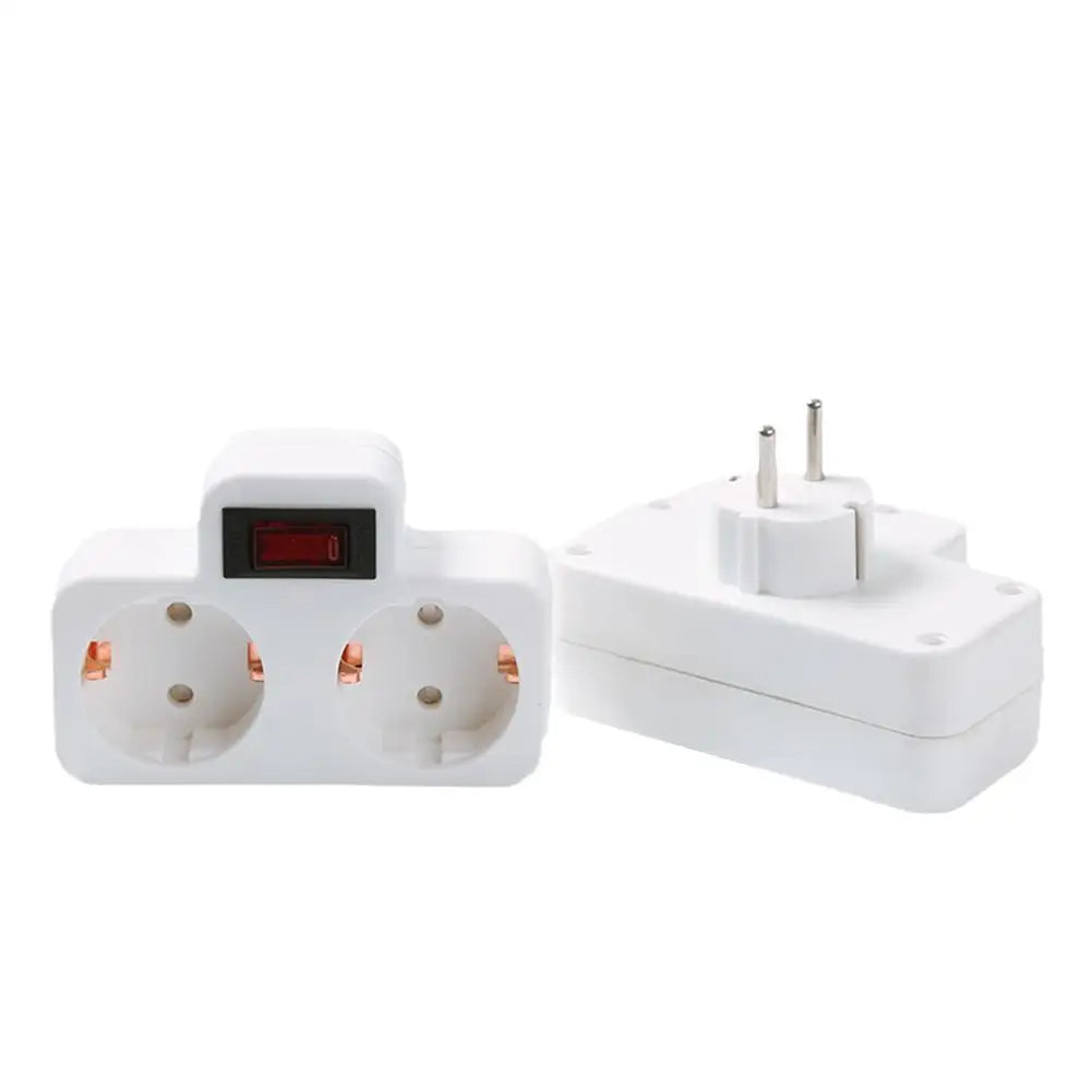 European Type Conversion Plug 1 To 2/3/4 Way EU Germany Standard Power Adapter Socket 16A 250V Travel Charging Adapter