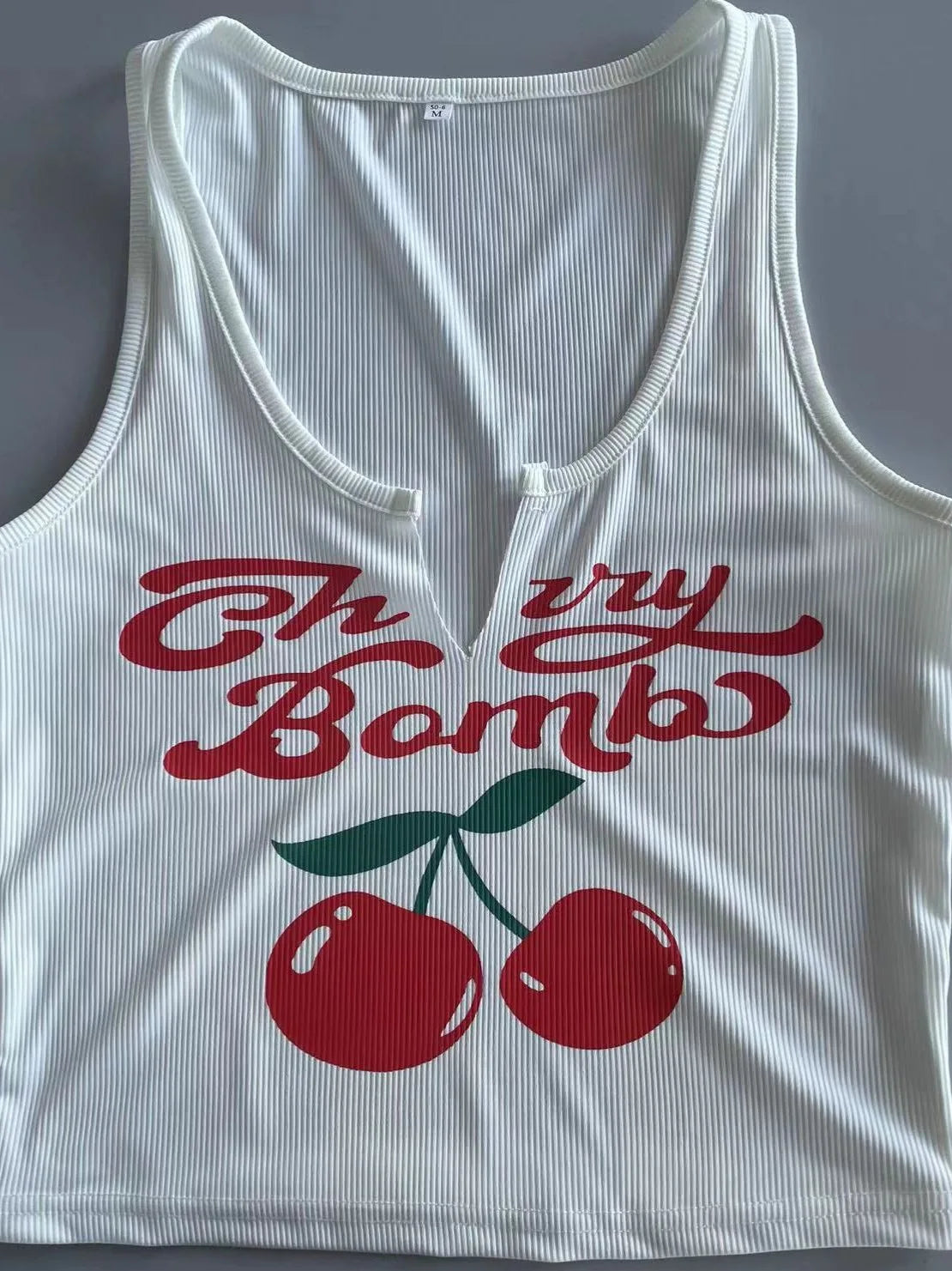 Sexy Letter Printed U Neck Tank tops
