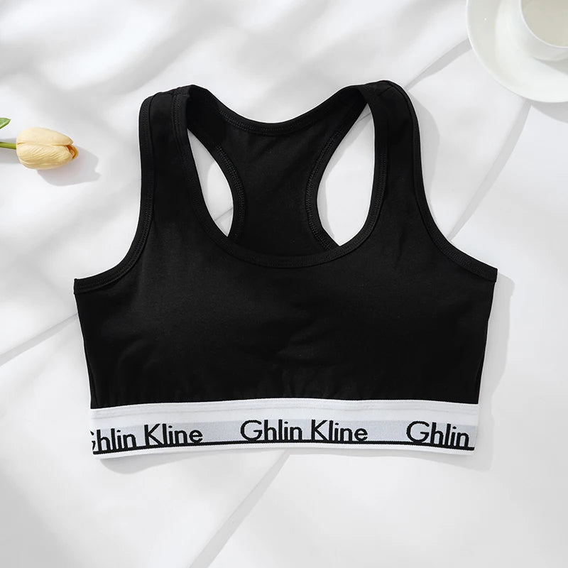 Fashion Sports Bra Panty Set Body Shaped Sponge Pad Vest with Underwear