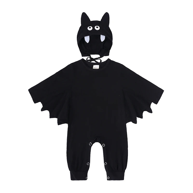 2025 Halloween Baby Onesie Toddler Bat Sleeve Rompers Infant Unisex Cotton Outfit for Halloween Party Baby Halloween Clothes