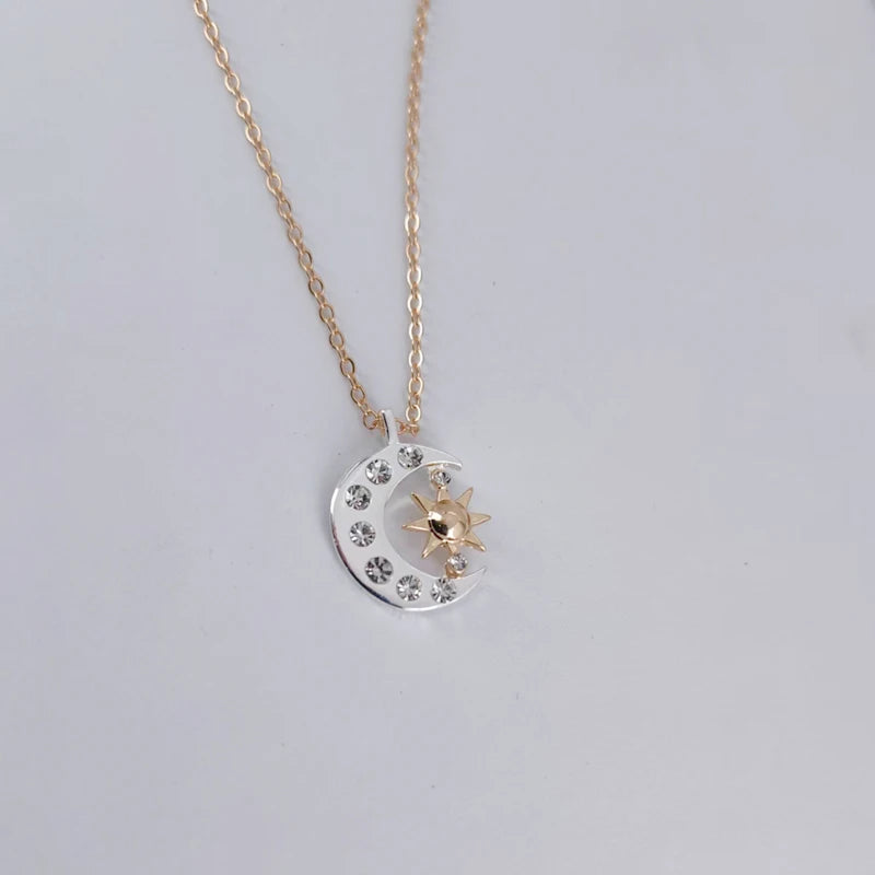 2.5cm*2.0cm new arrive cute Sun star Moon Necklaces Best Friends Gift For Friend men women