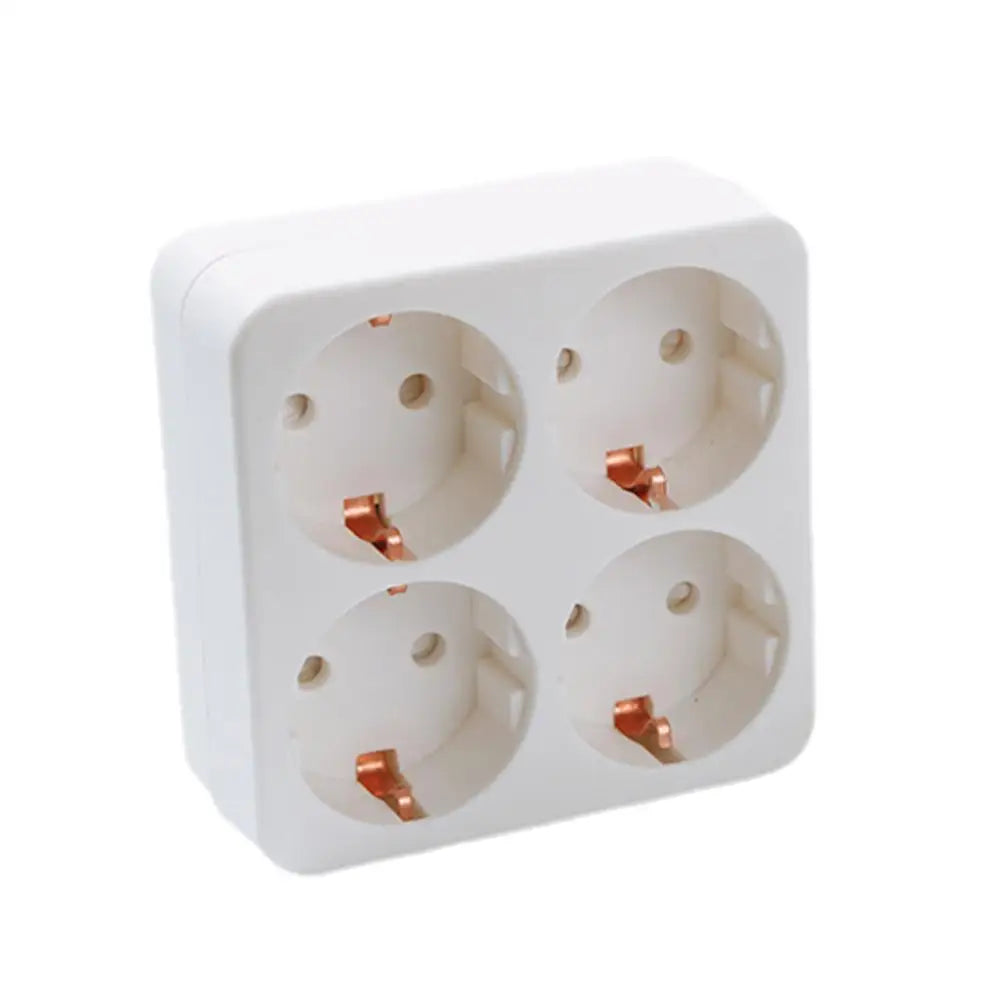 European Type Conversion Plug 1 To 2/3/4 Way EU Germany Standard Power Adapter Socket 16A 250V Travel Charging Adapter