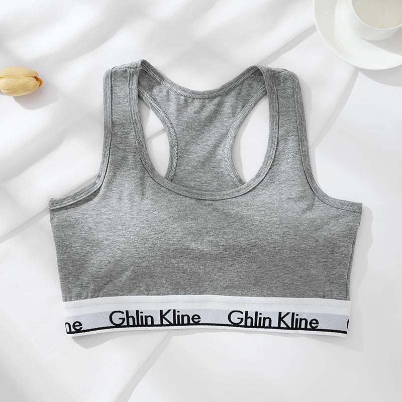 Fashion Sports Bra Panty Set Body Shaped Sponge Pad Vest with Underwear