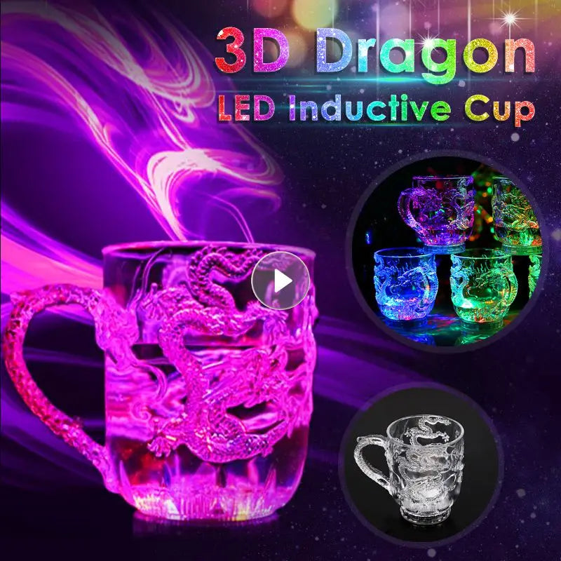 50ml LED Flashing Cups Fun Beer Wine Drinking Transparent Plastic Mug Blinking Glowing Barware For Bar Night Club Birthday Party