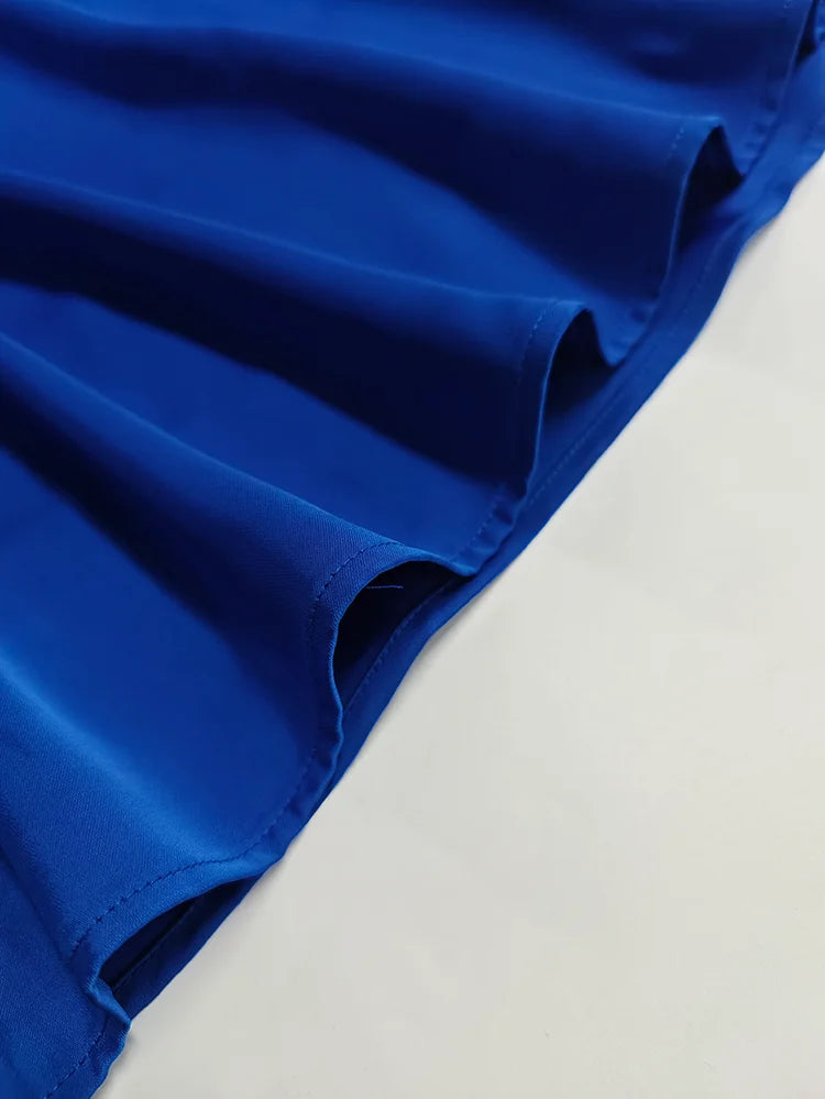 Gymystars One Shoulder Evening Dresses Women's Fashion Pleated Long Dress Summer Asymmetric Contrast Color Casual Party Dress