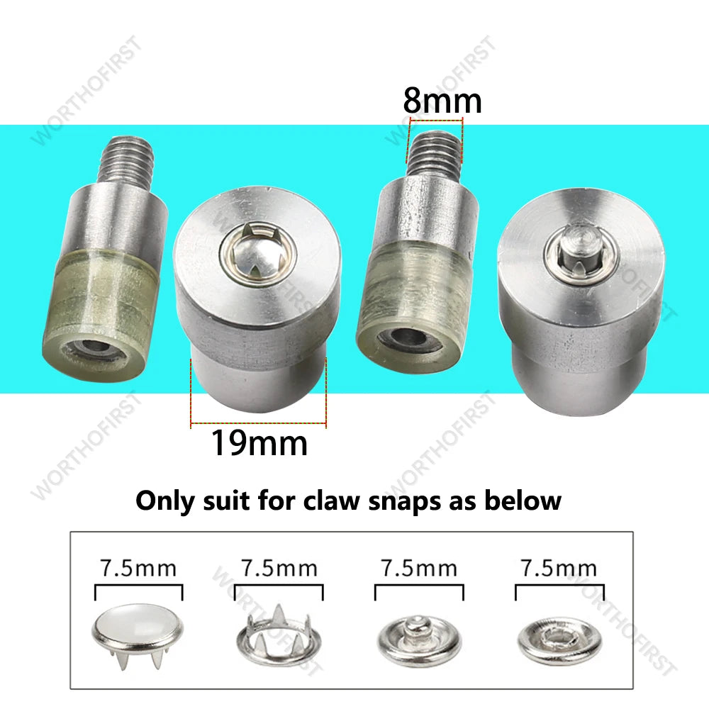 Metal Dies for Snap Buttons Hand Punch Press Machine Mold for Leathercraft Clothing Bags Sewing Accessories