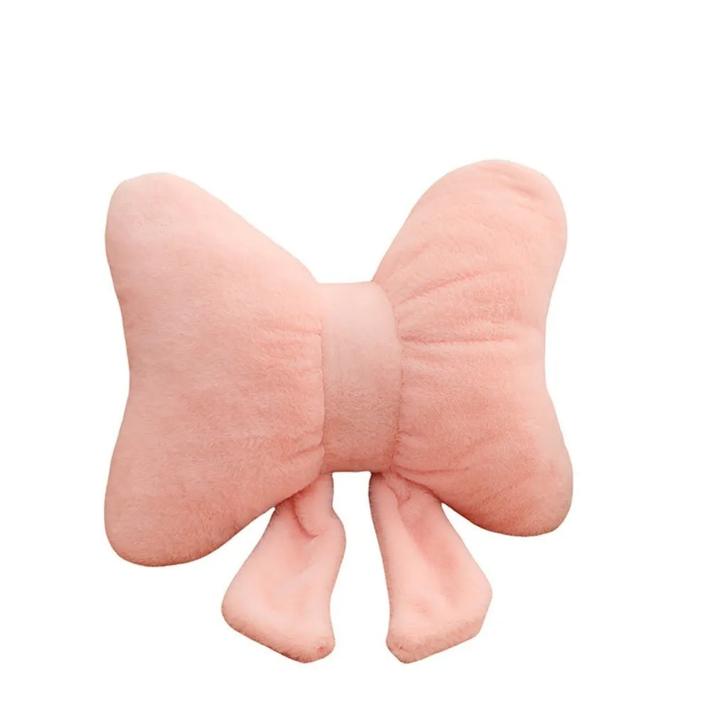 Neck Rest Pillow Plush Bow Pillow Cute Waist Support Bow Throw Pillows Soft Solid Color Bowknot Waist Pillows Seat Ornaments