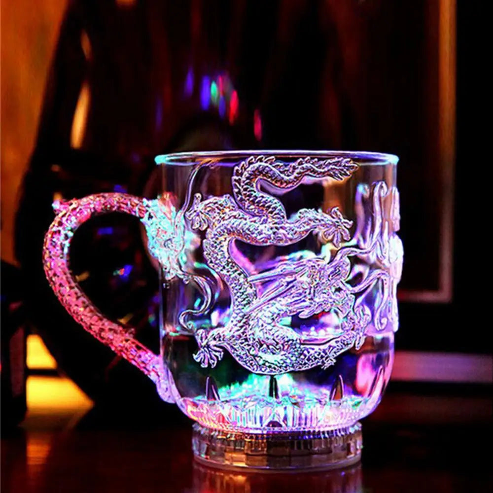 50ml LED Flashing Cups Fun Beer Wine Drinking Transparent Plastic Mug Blinking Glowing Barware For Bar Night Club Birthday Party