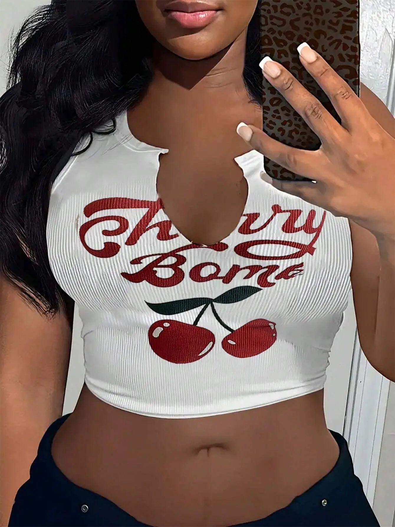 Sexy Letter Printed U Neck Tank tops