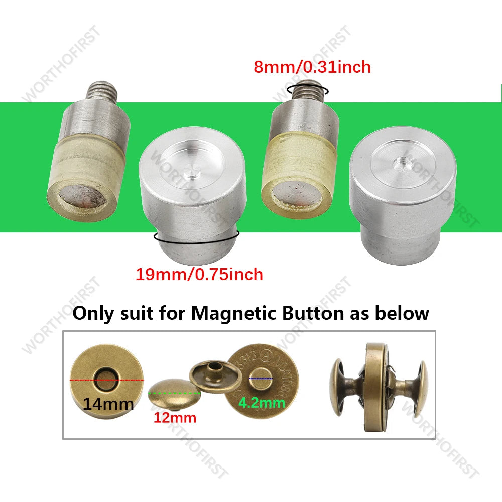 Metal Dies for Snap Buttons Hand Punch Press Machine Mold for Leathercraft Clothing Bags Sewing Accessories