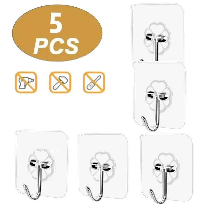 1-20pcs Hooks Transparent Strong Self Adhesive Door Wall Hangers Hooks Suction Heavy Load Rack Cup Sucker For Kitchen Bathroom