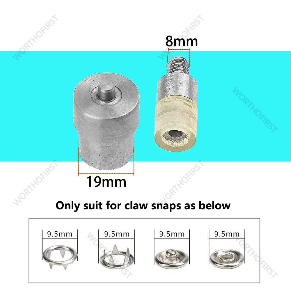 Metal Dies for Snap Buttons Hand Punch Press Machine Mold for Leathercraft Clothing Bags Sewing Accessories