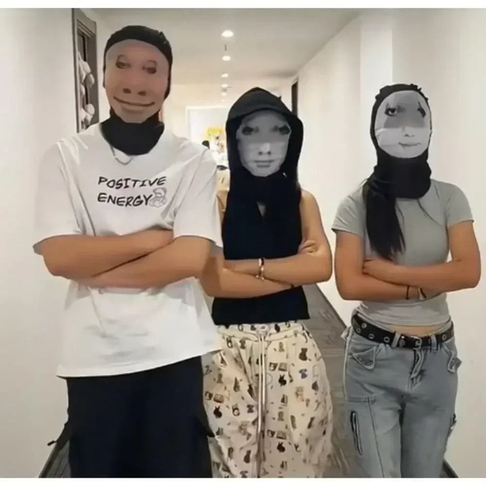 Funny Full Face Mask 3D Printed Celebrity Face Masks Elastic Mesh Halloween Cosplay Party Props Balaclava Headcovers