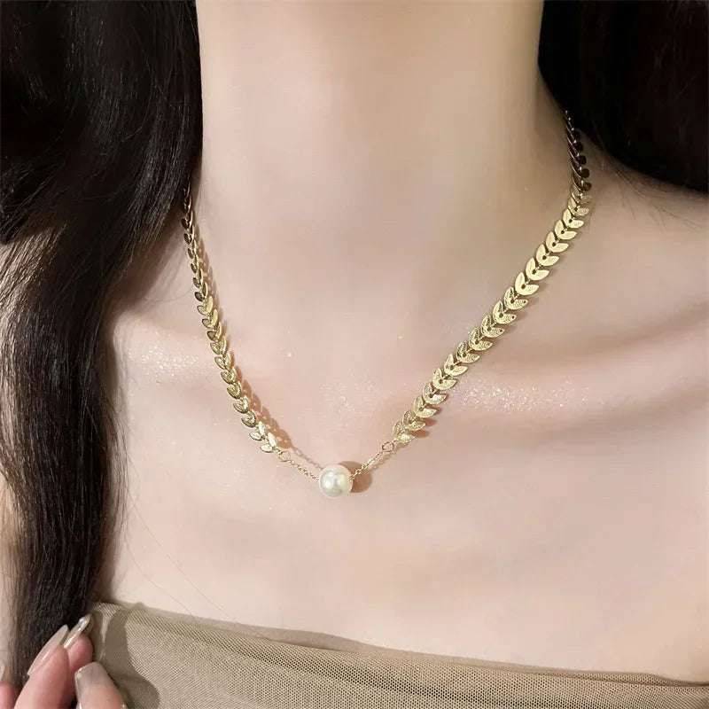 Stainless Steel Necklaces Black Exquisite Minimalist Square Pendant Choker Chains Fashion Necklace For Women Jewelry Party Gifts
