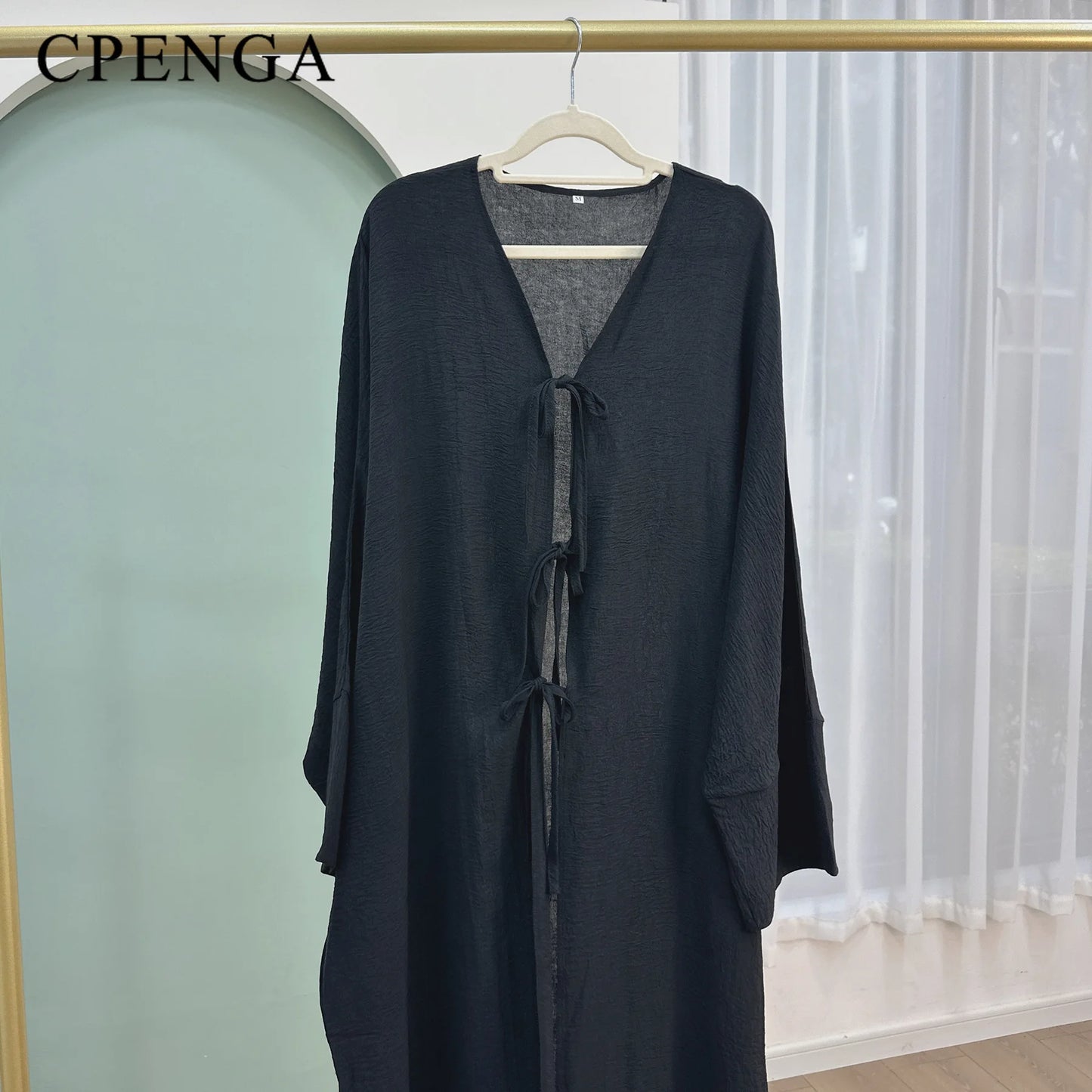 Ramadan Saudi Arabia Black Muslim Modest Cardigan for Women Eid Dubai Open Abaya Dress Luxury Islamic Turkey Party Vacation Robe