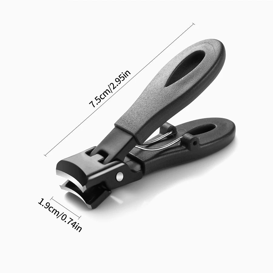 Portable Ultra Sharp Nail Clippers Stainless Steel Wide Jaw Opening Anti Splash Toe Nail Clippers Adult Thick Nails Large Open