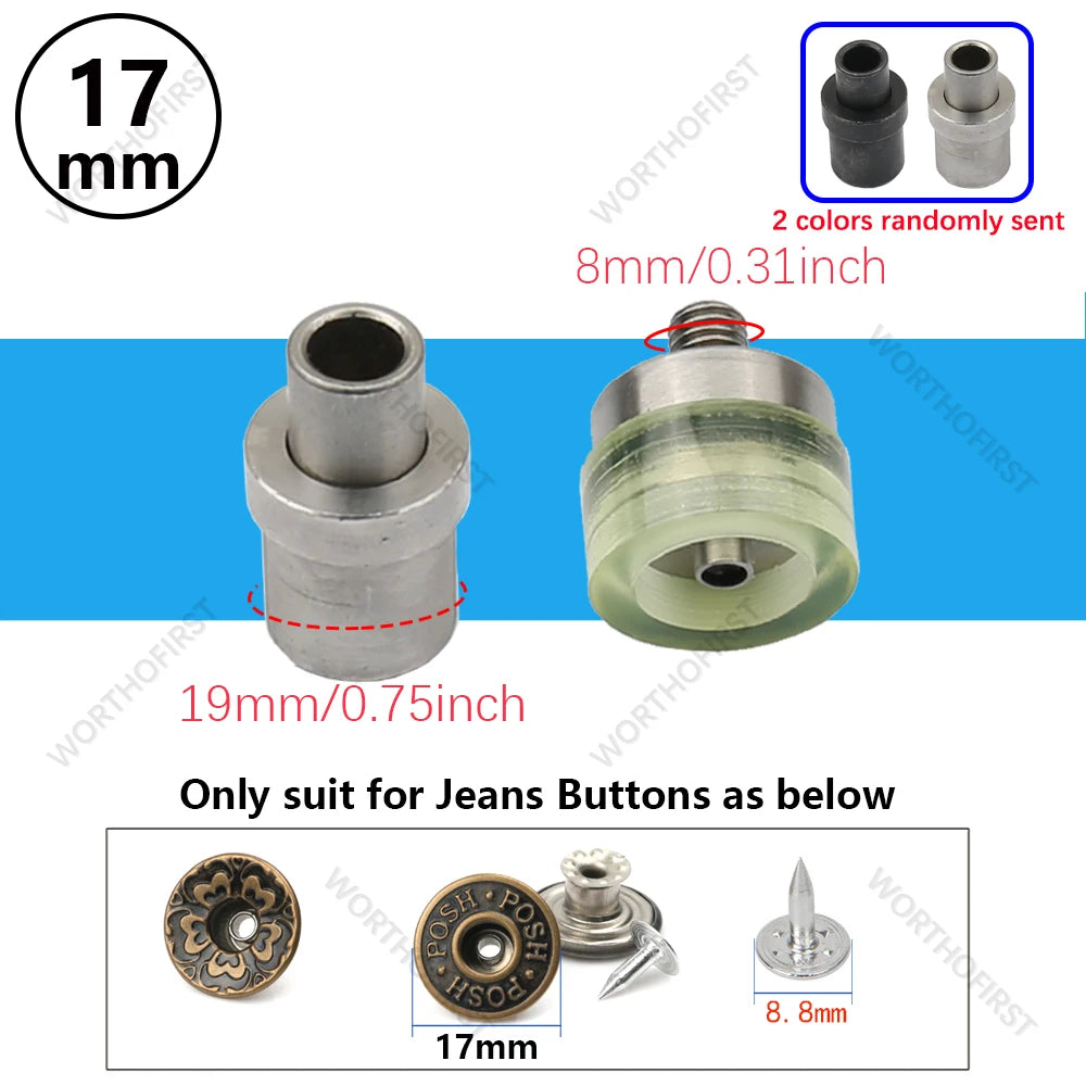 Metal Dies for Snap Buttons Hand Punch Press Machine Mold for Leathercraft Clothing Bags Sewing Accessories