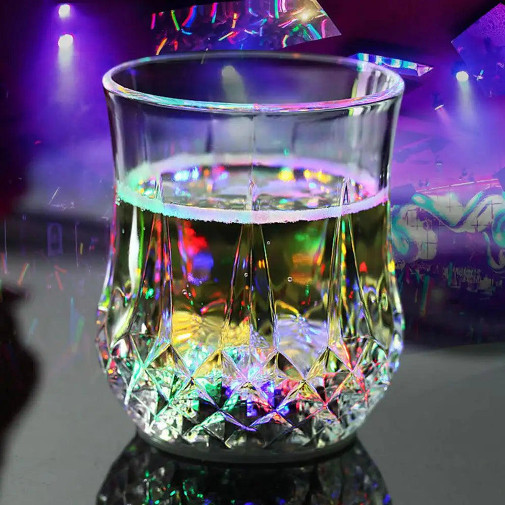 50ml LED Flashing Cups Fun Beer Wine Drinking Transparent Plastic Mug Blinking Glowing Barware For Bar Night Club Birthday Party