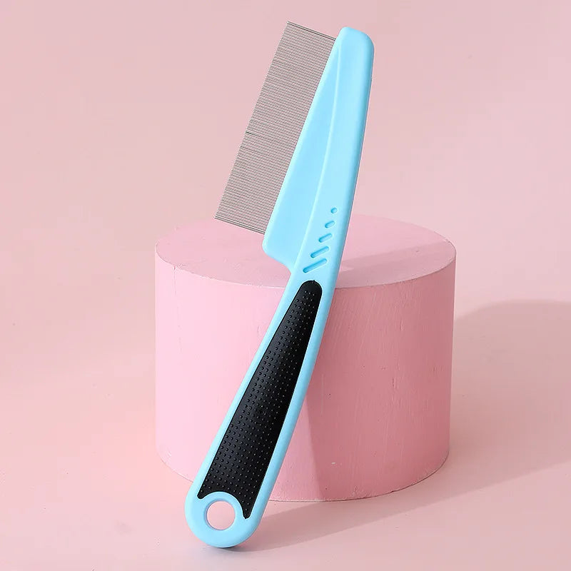 Pet Supplies Teeth Shedding Hair Flea Lice Removal Brush StainlessSteel Comb Deworming Opening Knots Dog Cat Grooming Comb