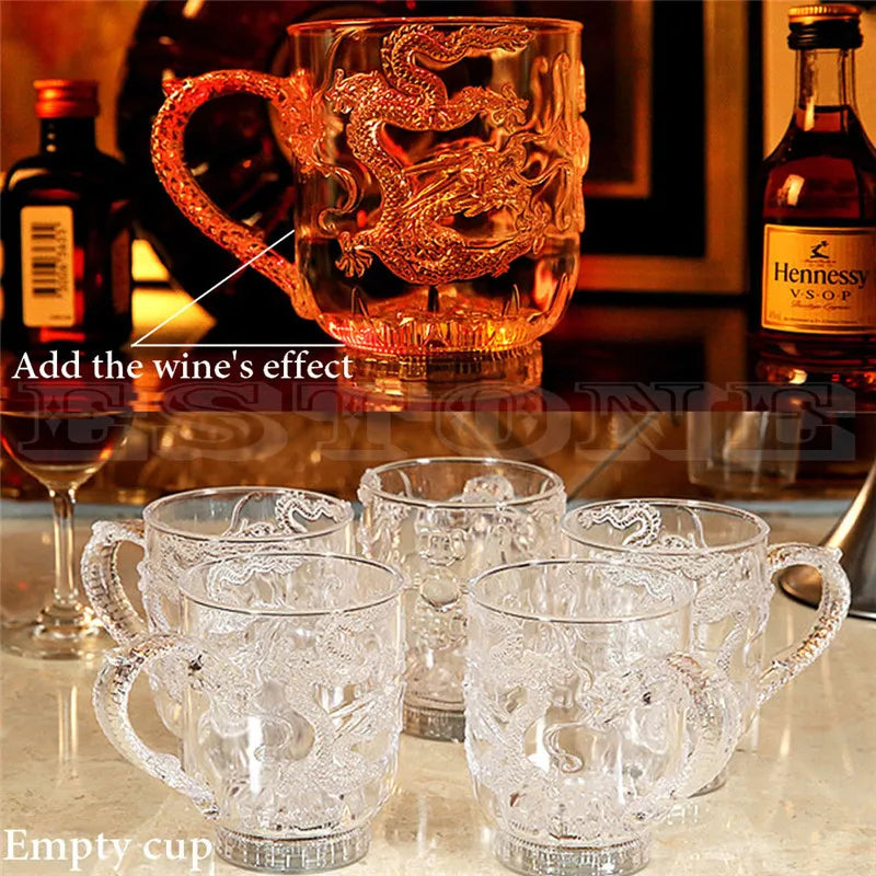 50ml LED Flashing Cups Fun Beer Wine Drinking Transparent Plastic Mug Blinking Glowing Barware For Bar Night Club Birthday Party