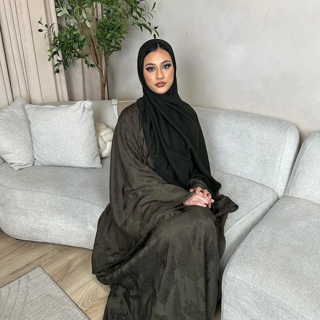 Ramadan 2 Piece Woman Muslim Sets Luxury Dubai Hijab Abaya Dress Islamic Party Modest Gown Arab Travel Clothing 2025 Turkey Robe