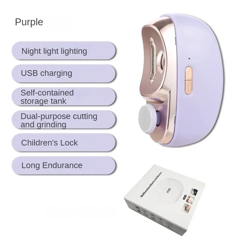 1 Pcs Electric Automatic Nail Clipper Manicure Nail Trimmer For Adult