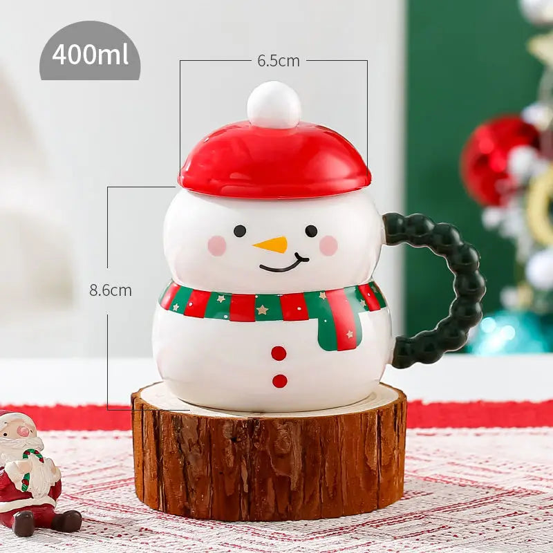 Santa Claus Snowman Cup Christmas Gift Children's Breakfast Mug Couple Girlfriend Friend Office Coffee Cups Drinkware