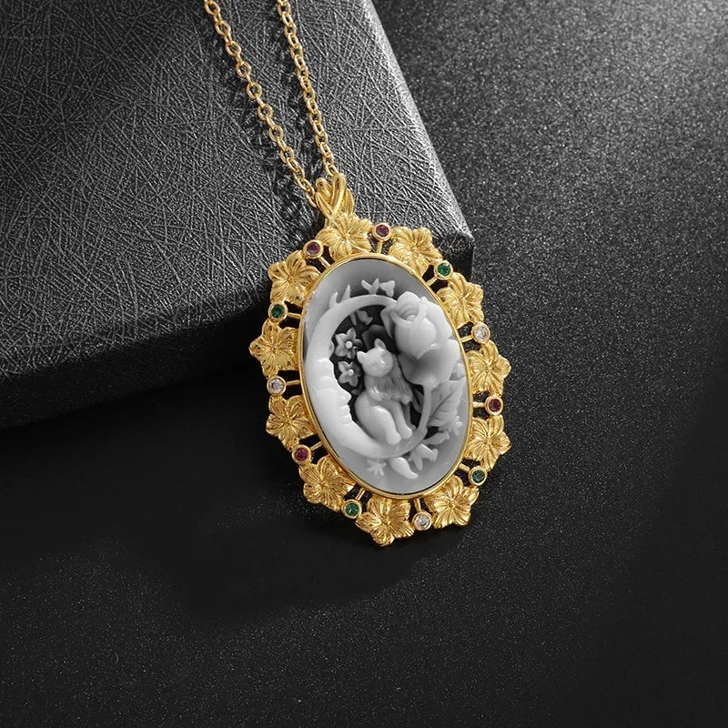 Hot Hug Love Pet Cat Pairing Couple Necklace Fashion Stainless Steel Men Women Best Friend Bff Pendant Jewelry Gift