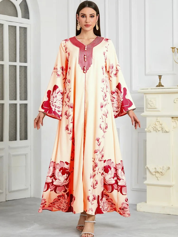 Abayas For Women Dubai Luxury 2025 African Muslim Fashion Dress Caftan Marocain Evening Party Dresses Boubou Robe Djellaba Femme