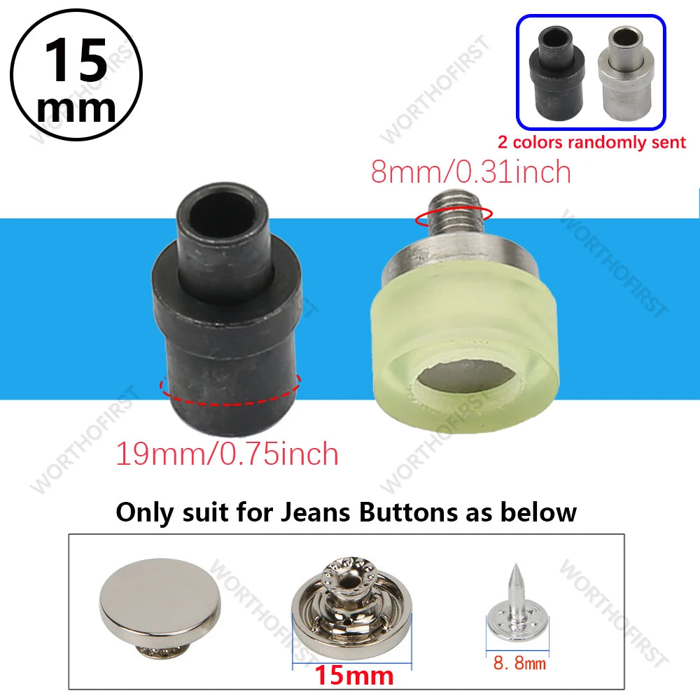 Metal Dies for Snap Buttons Hand Punch Press Machine Mold for Leathercraft Clothing Bags Sewing Accessories