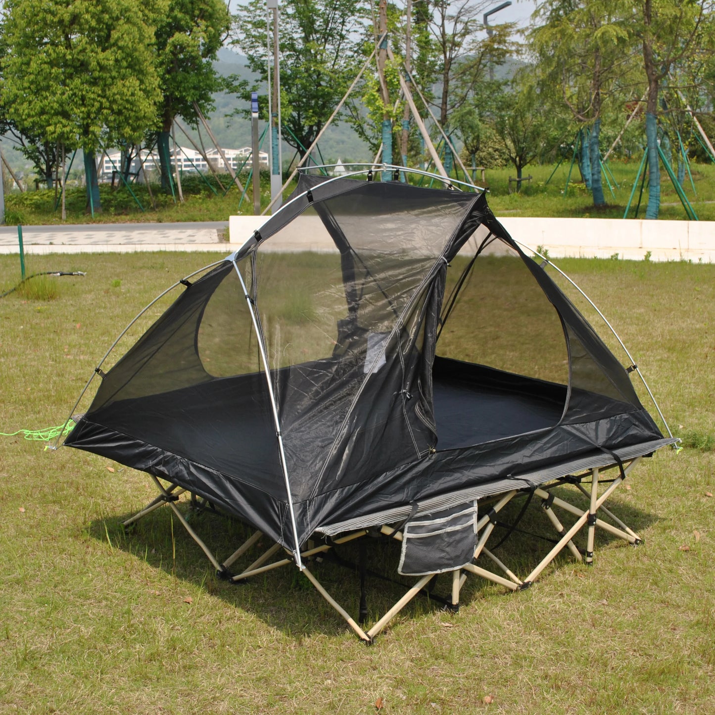 Ultralight 2 Person Backpacking Tent Can Be Used As Cot Bed Tent or Bikepacking Tent, Light Weight Cot Tent Not Include Bed