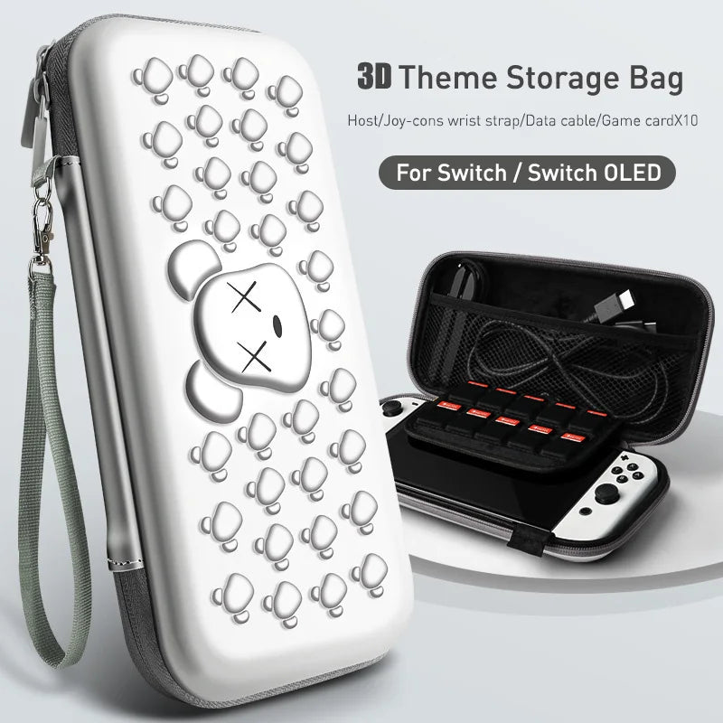 3D Theme Storage Bag For Nintendo Switch Portable Carrying Hard Case Waterproof NS Switch OLED Game Accessories