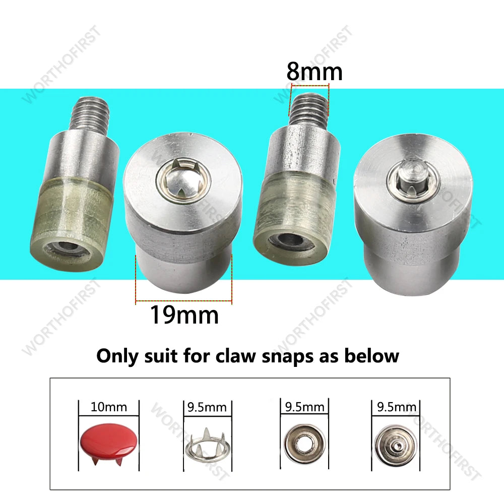 Metal Dies for Snap Buttons Hand Punch Press Machine Mold for Leathercraft Clothing Bags Sewing Accessories