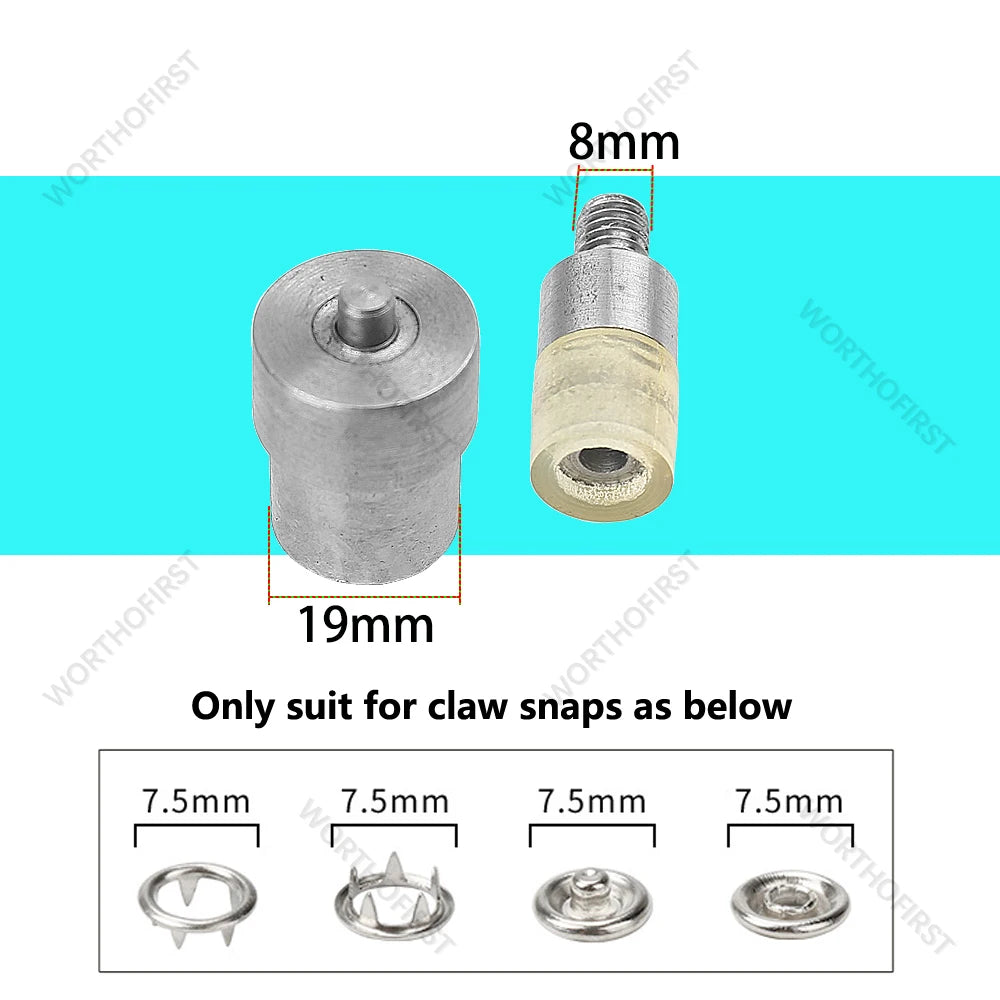 Metal Dies for Snap Buttons Hand Punch Press Machine Mold for Leathercraft Clothing Bags Sewing Accessories