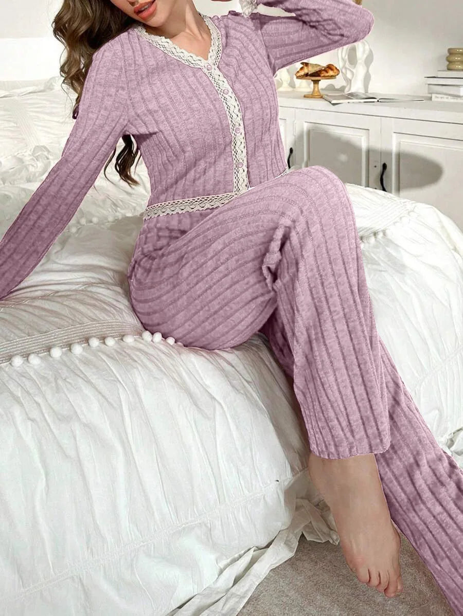 Sleepwear Women Home Wear Set Pajamas Set Woman Big Size Women's Pajamas Pajama Pigma Long Sleeve Winter Sleep Lounge Underwear