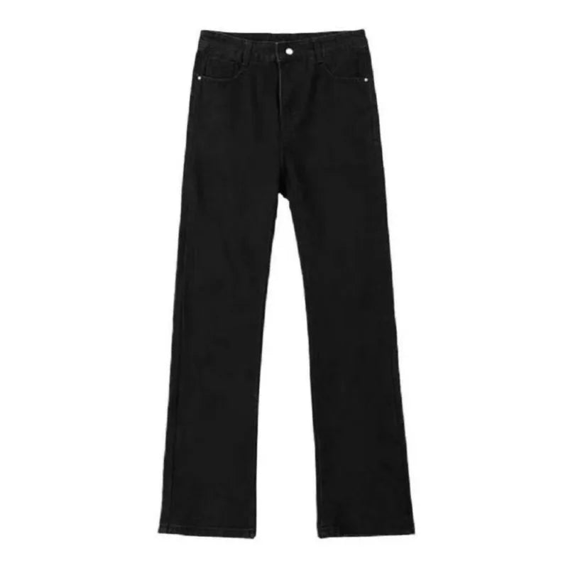 American Y2K Wings Geometric Embroidery High Quality Slim Jeans for Women Y2K Street Wear Trendy Casual goth high waisted jeans