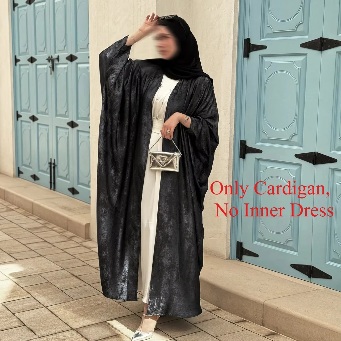 Fashion Elegant Dubai Turkish Abaya Dress Women Muslim's Women Muslim Kimino Dress Abayas Open Front Cardigan 796