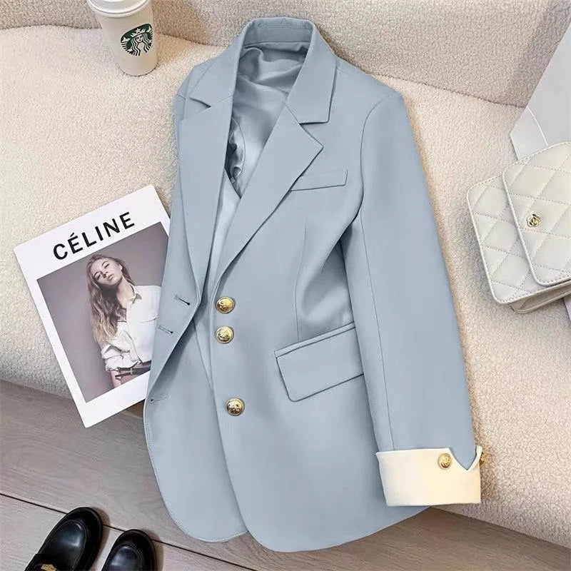 Women's Blazer Coat Spring Autumn Korean Version Leisure Ladies  Suit Jacket Design Sense Korean Version Female Suit Top