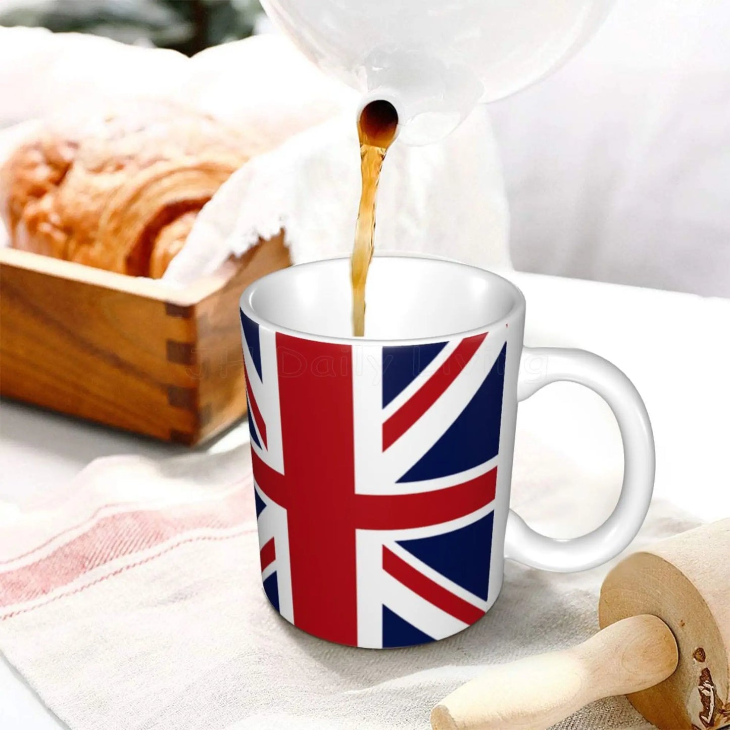 United Kingdom National Flag Coffee Mug 11oz Fun Ceramic Mugs Coffee Tea Cocoa Cup Handle Tea Drink Cup Unique Gifts for Friends