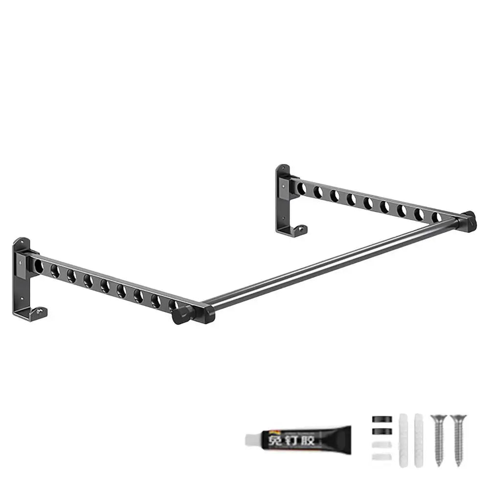 Wall Rack for Clothes Foldable Wall Drying Rack Wall Mounted Clothes Drying Hanger for Laundry Folding Indoor Laundry Hanger