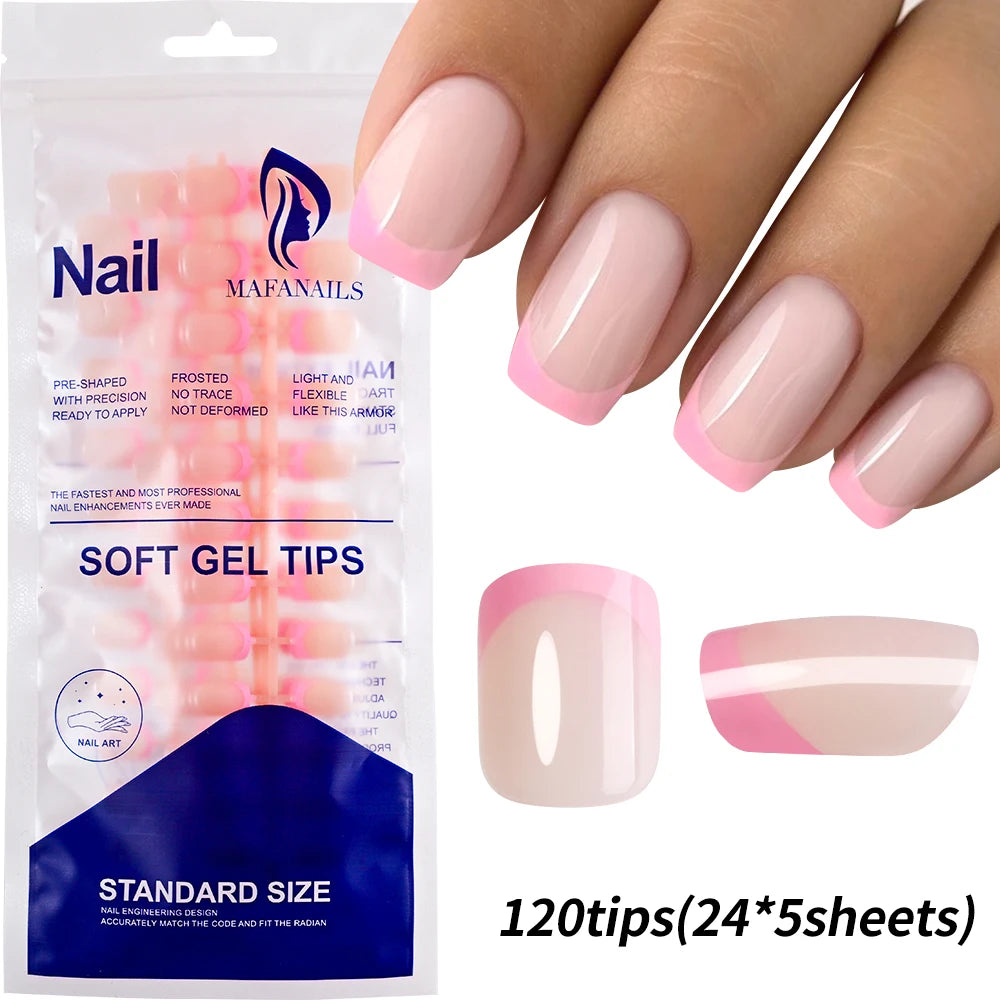 576pcs/Box Colorful Fake Nails Black Red Design Fake Nail Oval Short Square Press On False Nails Mixed Full Cover Nail Tips