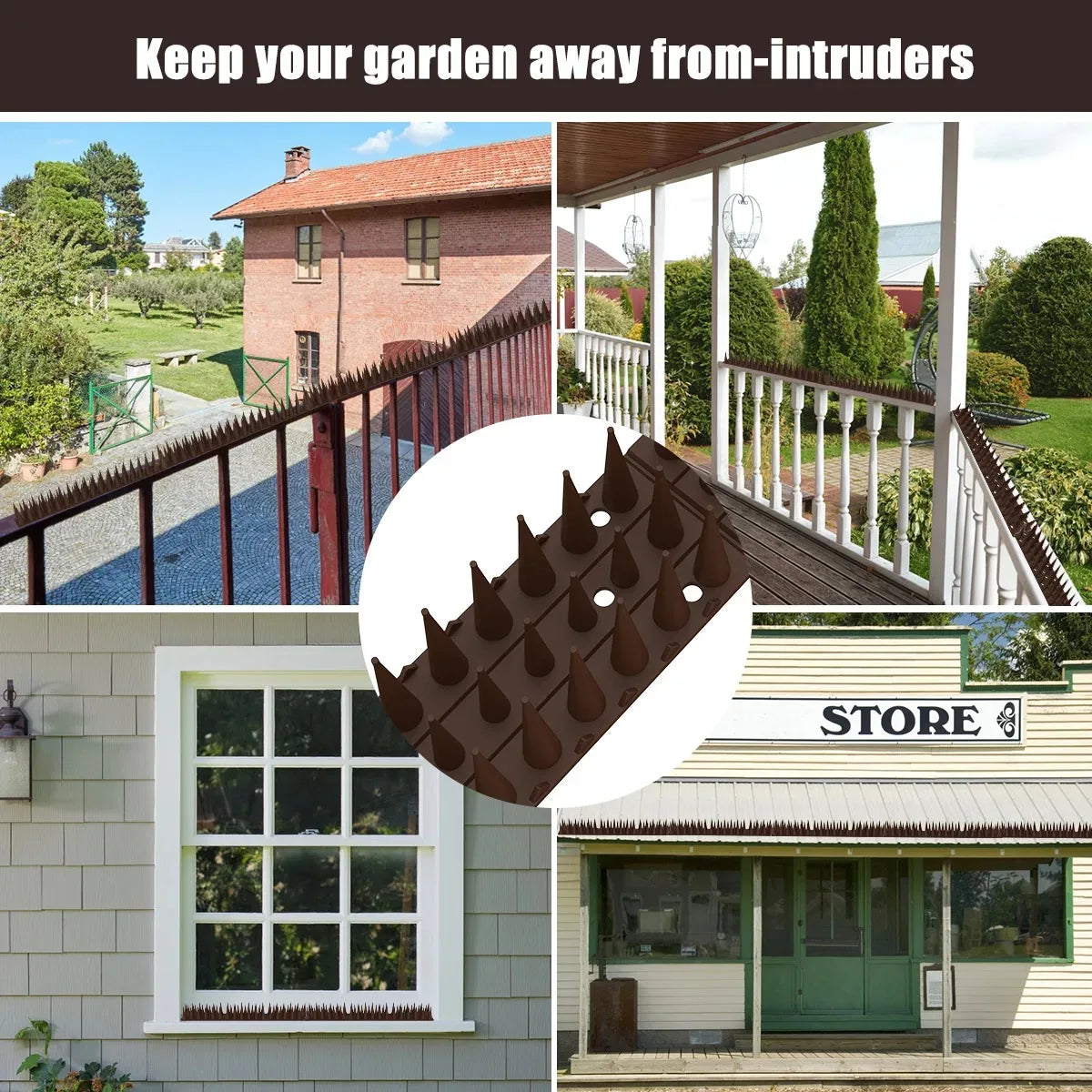 12Pcs Anti Climb Bird Spikes Fence Wall Spikes Stop Birds and Cats Sitting on Fence Cat Repellent Spike for Deterrent Burglar